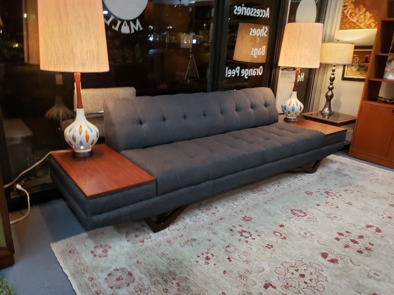 MCM Sofa With Built In End Tables