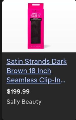 SALLY'S SATIN STRAND HUMAN HAIR CLIP IN EXTENSIONS ( blonde ombre, dark brown, platinum blonde ) sell or trade