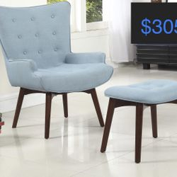 Accent Chair & Ottoman 
