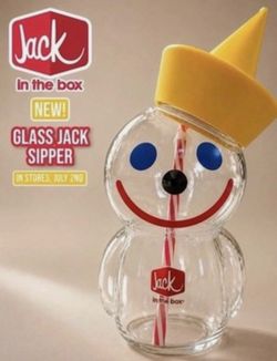 Limited Edition * Jack in the Box Glass Sipper Cup