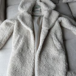 Abercrombie & Fitch Long Ivory Coat XS