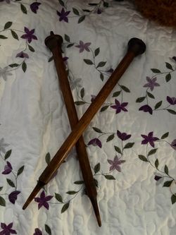 Antique Wooden spinning spools