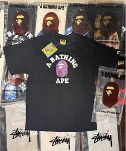 A Bathing Ape BAPE College Logo T-Shirt Black/Purple
