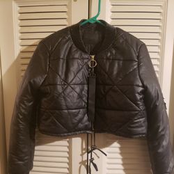 La La Anthony Cropped Puffer