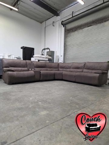 ‼️Liquidation Sale‼️ Brower Fabric Power Reclining Sectional  (Free Delivery)