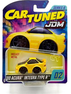Car Tuned Diecast Model Car - ‘00 Acura Integra Type-R (Yellow)