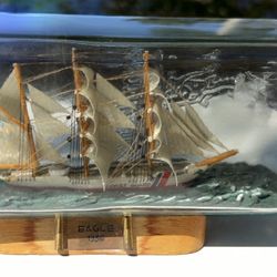US Coast Guard Barque Eagle ship in a bottle