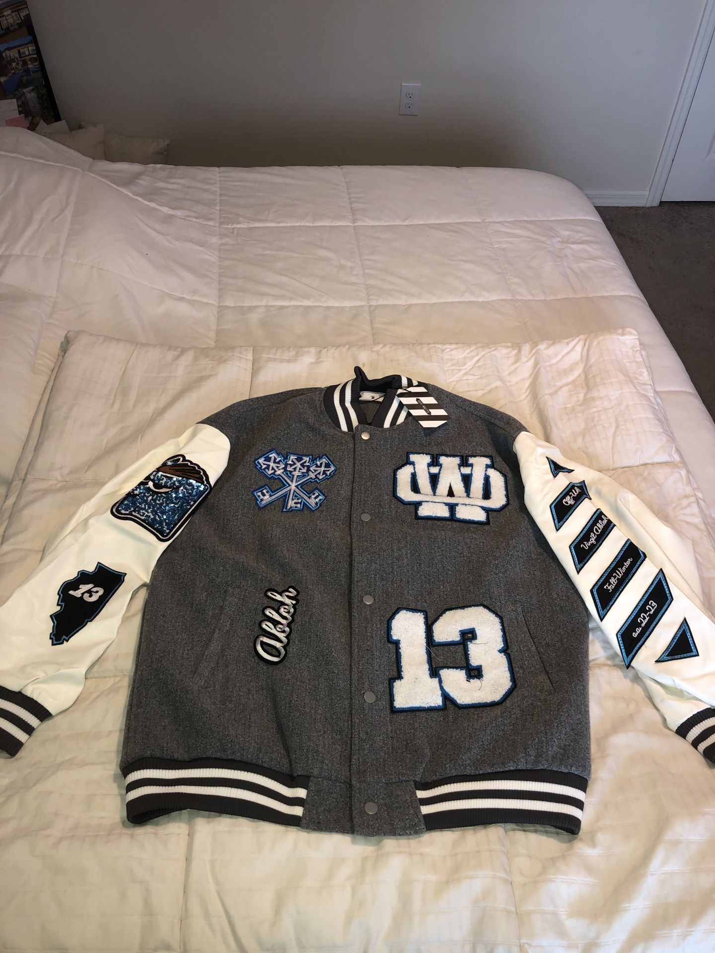 Off-White Varsity Letterman Jacket Size XL New
