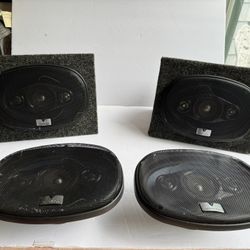 4 Kenwood 6x9 Full range speakers amazing sound No issues 