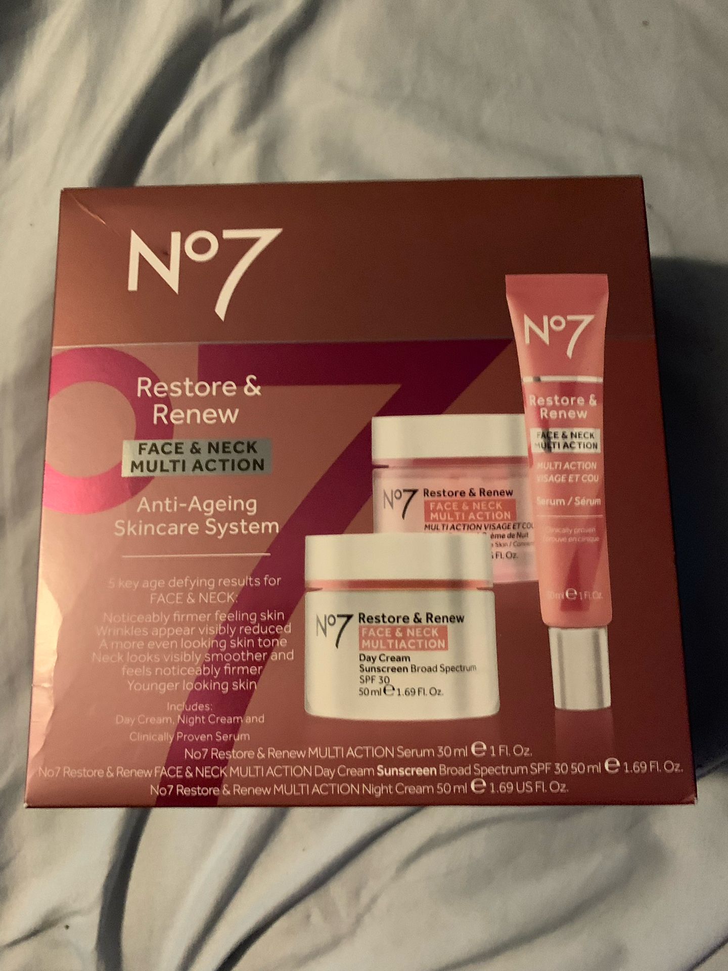 No7 Restore And Renew Multi action ANTI AGEING SKINCARE SYSTEM