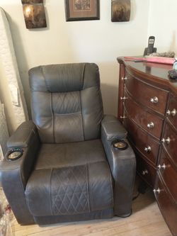 Recliner chair gray medium size