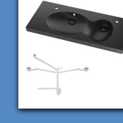 IKEA Bredviken New Dual Faucet Bathroom Counter Top