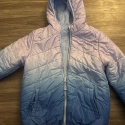 girls snow or rain jacket size medium 8/10