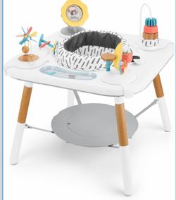 Skip Hop Discoverosity Montessori-Inspired 3-Stage Activity Center & Play Table for Baby Ages 4m+, Includes Mirror, Rattles, Teethers
