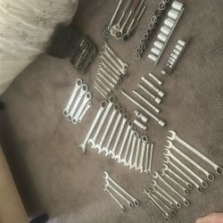 Wrenches and Sockets Assorted