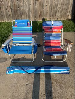 Beach Chairs and Umbrella