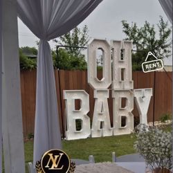 Marquee Letters Oh Baby