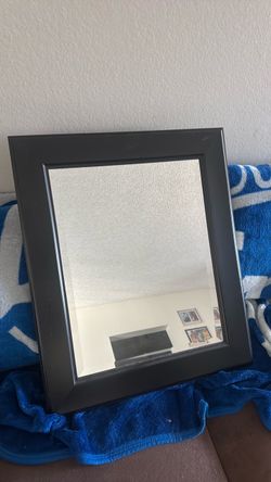 Black Framed Square Wall Mirror