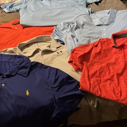 Mens Size 2XL Adidas, under Armour And Nautica Polo Short Sleeves