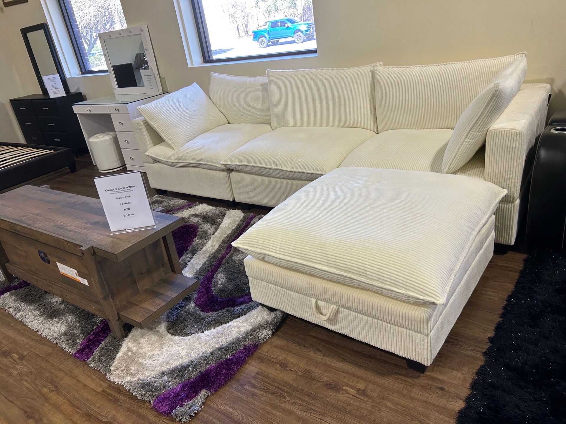 Cloud12 Sectional in White