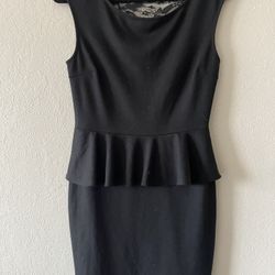 SOPRANO, Women’s Black Dress With Lace Open Back, Size M