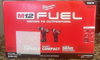 NEW Milwaukee M12 FUEL 2-Tool Combo Kit – 2598-22