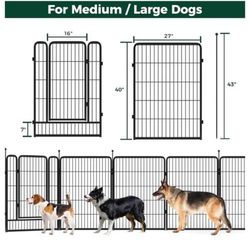 😀 40" Height 16 panels FXW Instant Dog Playpen Designed for RV Trips, for Large Dogs│Patented