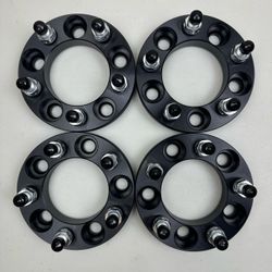 5x114.3 (5x4.5) Wheel Spacers 1 inch Thick 1/2-20 Studs 82.5mm Hub Bore Ford Set of 4