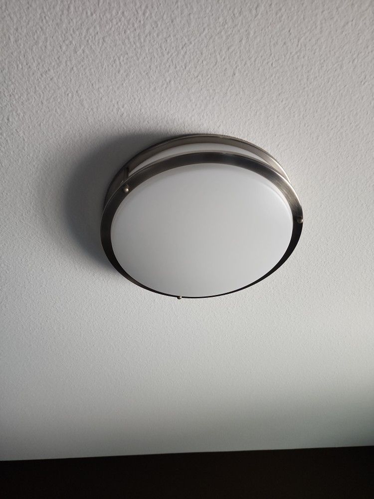 LED 14-Inch Flush mount Decorative Light Fixture, 21W (120w Equivalent), 3000K, Brushed Nickel Finish - AL-3151 by Altair Lighting