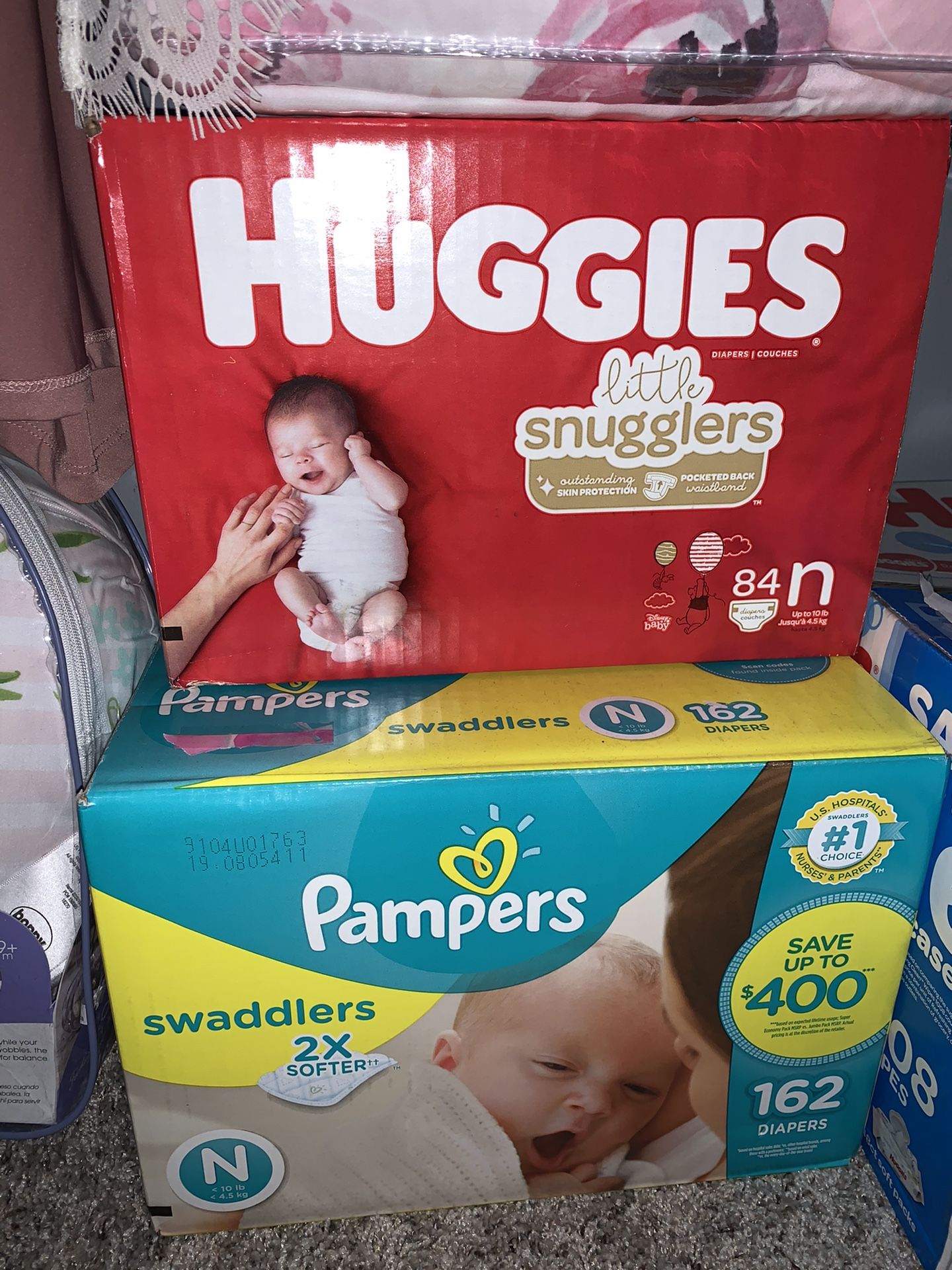 Bundle of Newborn Diapers & Wipes