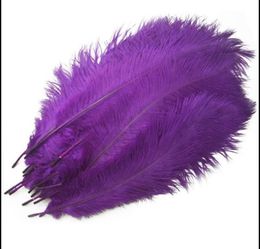 10 Purple Feathers Size 12-14 inches Craft Home Wedding Centerpiece Decor - New
