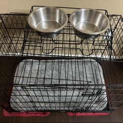All New : Big Dog Cage ,big dog Bed, Dishes.