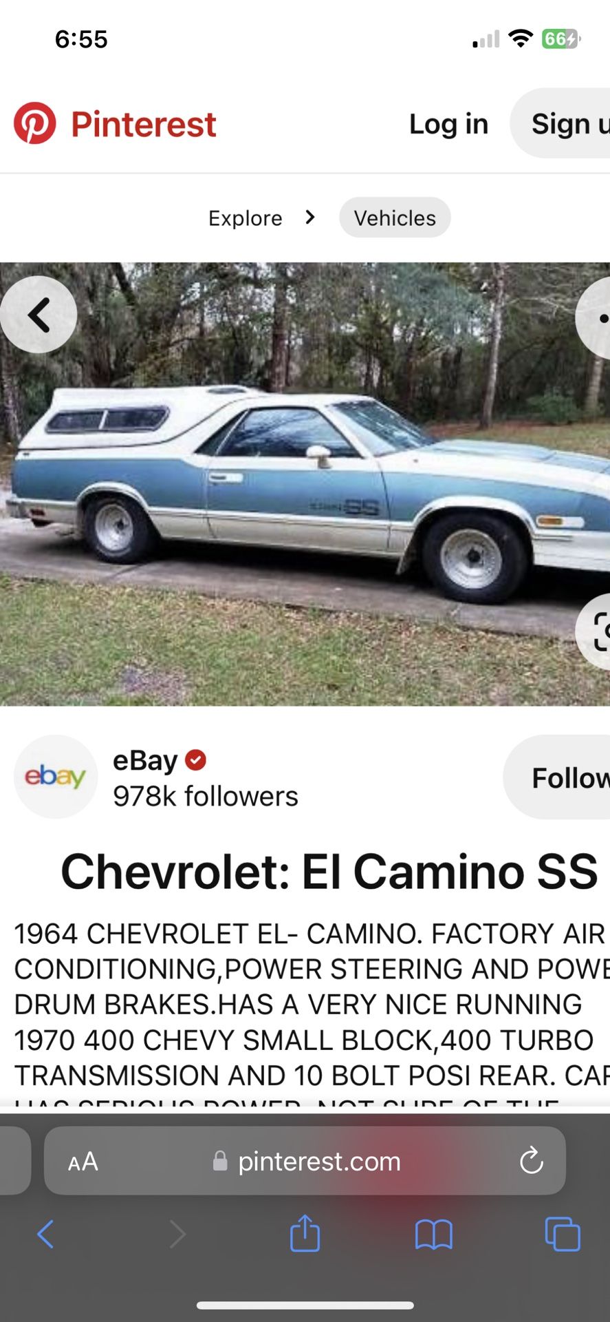 El Camino Camper Shell