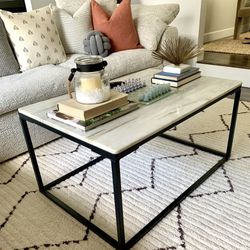 CB2 Real Marble Coffee Table
