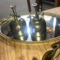 Vintage Hong Kong Brass Oil Can