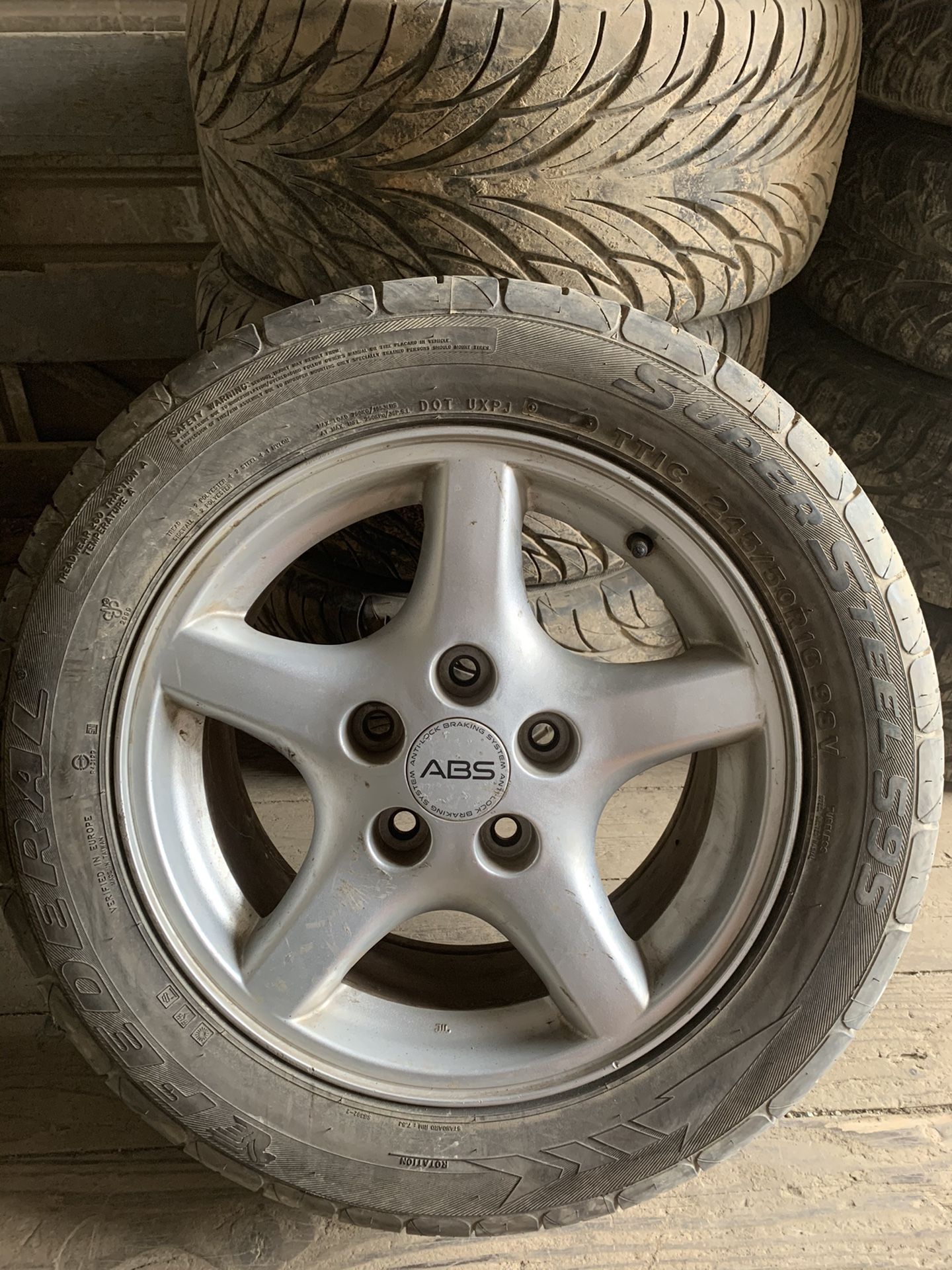 Full set of 245/50R16 Feral wheels on ABS rims