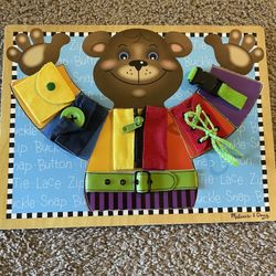 Melissa & Doug Basic Skills Puzzle Board - Wooden Educational Toy