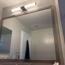 Home Decorators Rolande 100-Watt Brushed Nickel LED Vanity Light Tube Etched Glass (2 for sale)