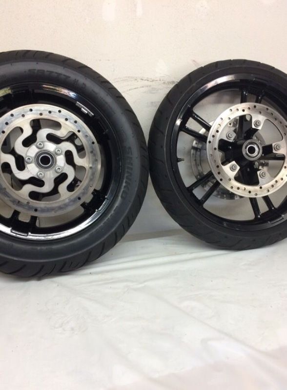 Genuine Harley Davidson Bkacked out Enforcer Wheels