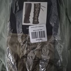 Hot Topic Lace Up Green Leg Warmers