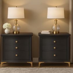 Modern Elegance – Cindy Crawford Home Nightstands (Set of 2)