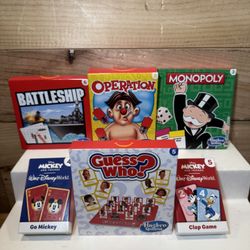 McDonalds Happy Meal Walt Disney World Mickey & Friends Cards & Hasbro Games