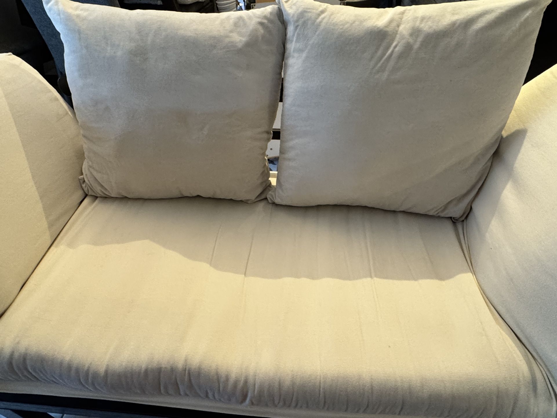 Black / Creme Sofá/Futon