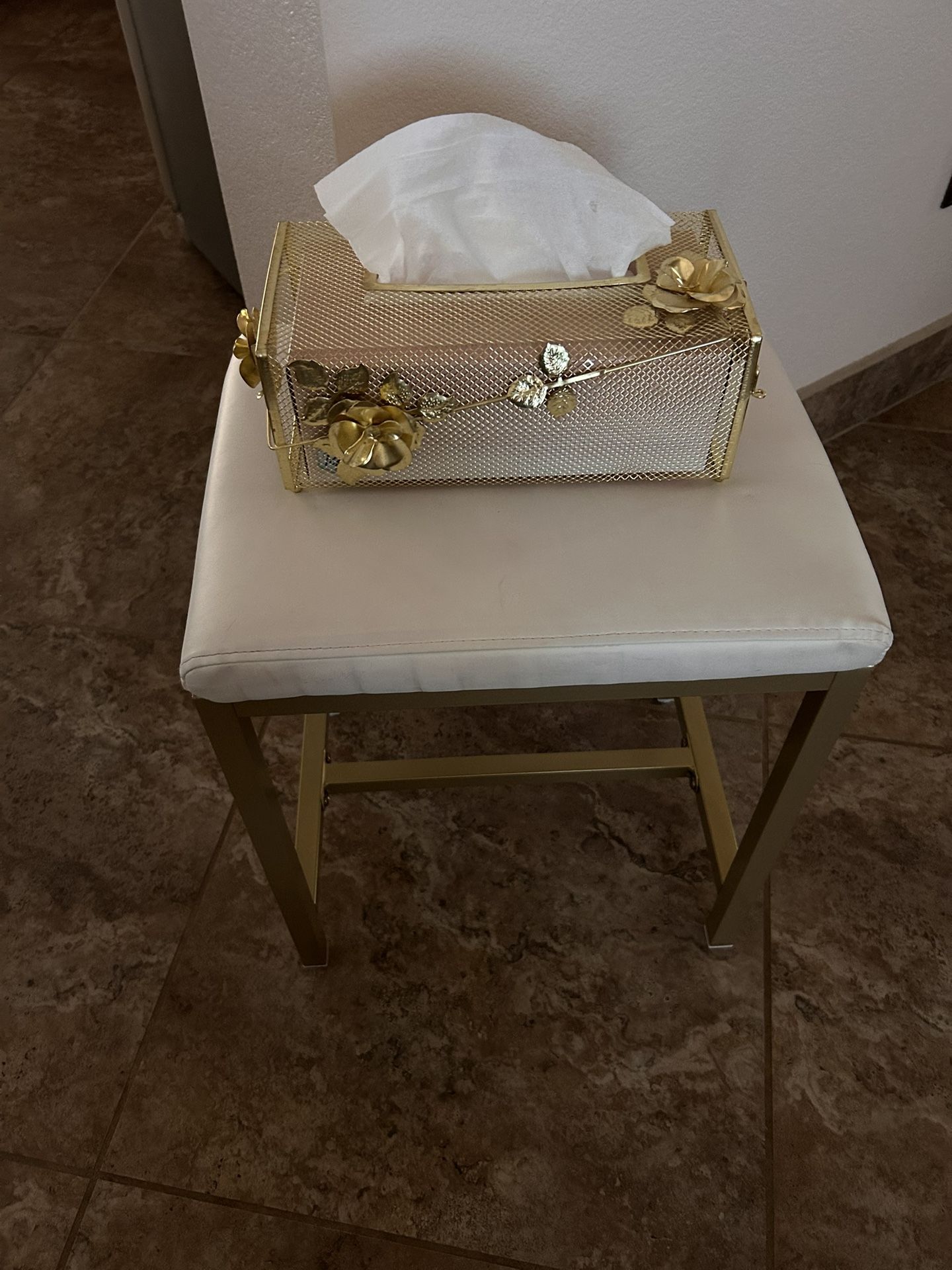 VINTAGE ๐น ROSE ๐น GOLD KLEENEX BOX