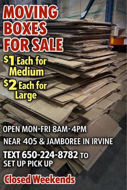 Heavy Duty Moving Boxes - Great for Moving & Storage - $1-$2 Each