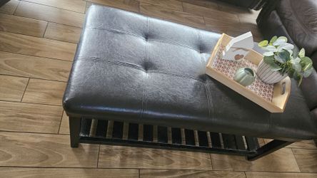 Dark brown ottoman coffee table