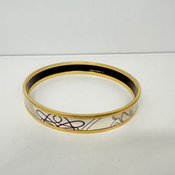 Hermes coup de Fouet Enamel Bangle Bracelet 