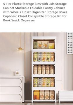 5 tier stackable bin drawer