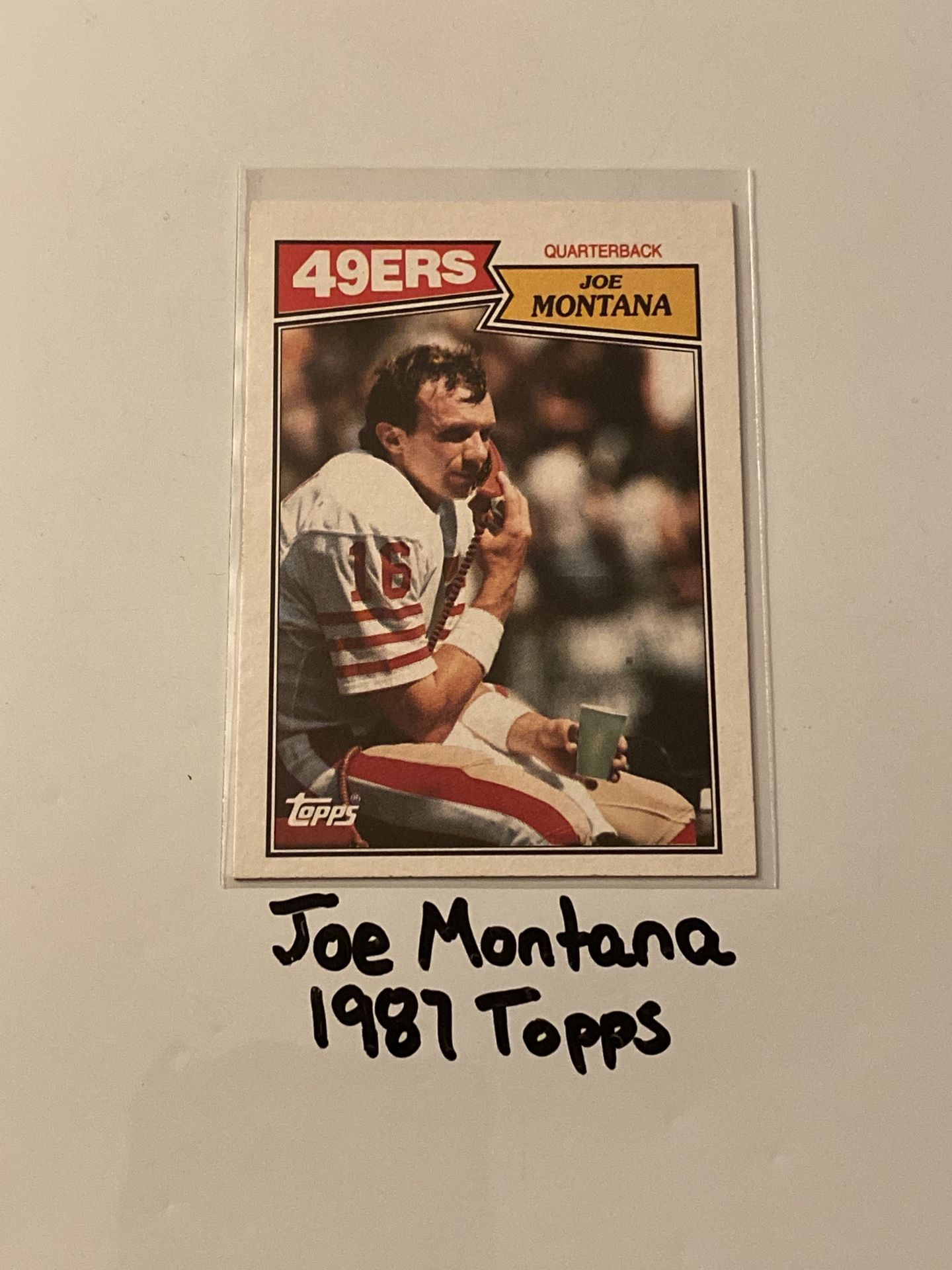 Joe Montana San Francisco 49ers Hall of Fame QB 1987 Topps Card. 