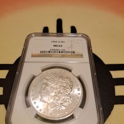 1904 Morgan Silver Dollar  Ms63 Ngc